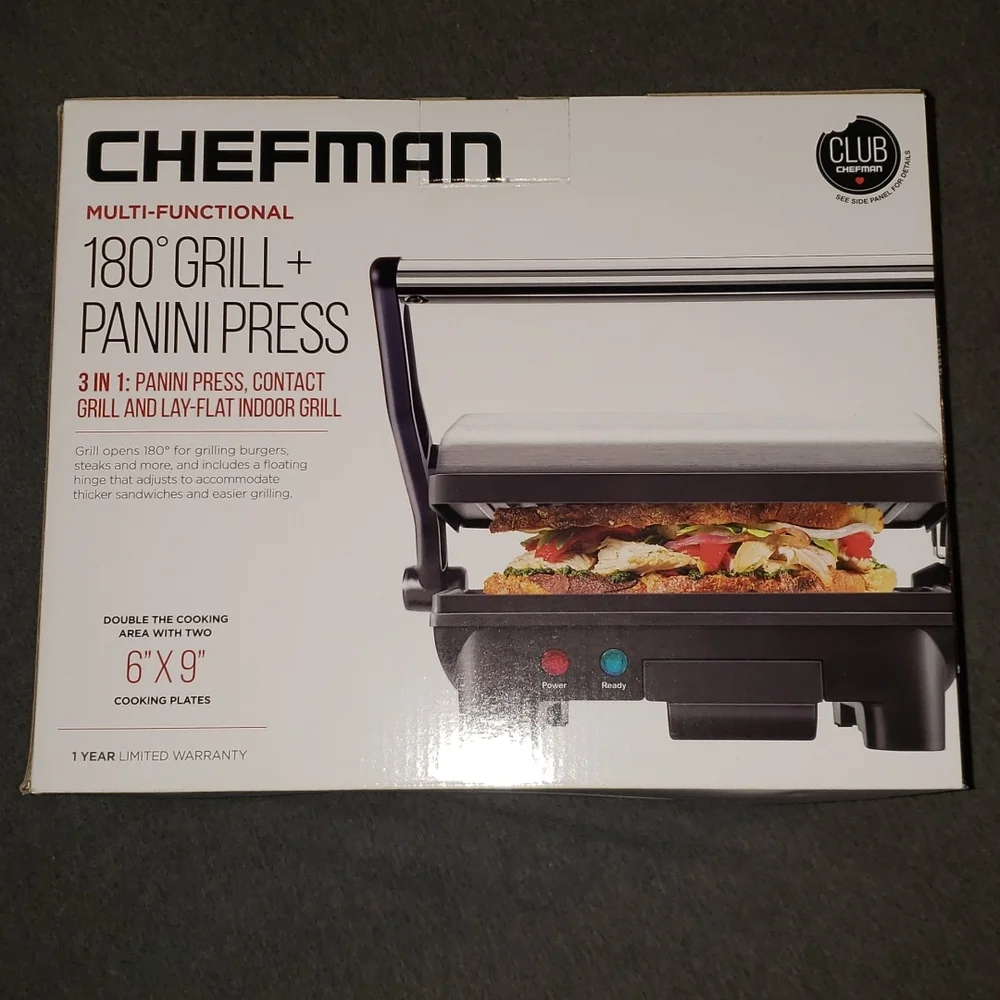 Chefman 180 Grill + Panini Press